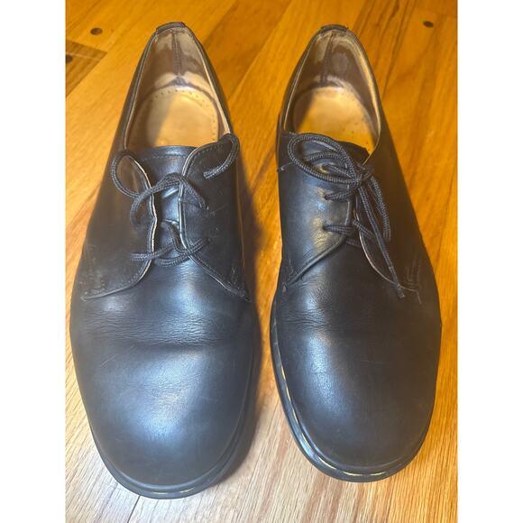 Dr. Martens Vtg Size 10 Black Leather The Original Oxford Shoes England Loafers main image 4